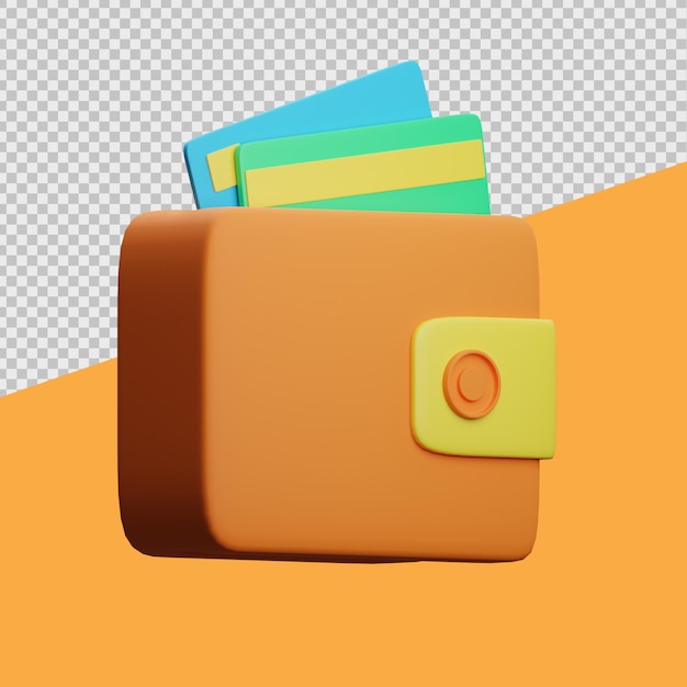 wallet 3d finance illustrations