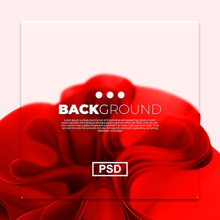 PSD wallpaper desktop abstrak 3d warna merah