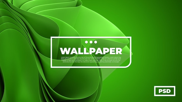 PSD wallpaper desktop abstrakte 3d grüne farbe