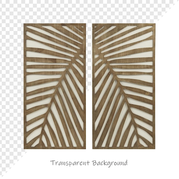 Wanddekorationen aus Palmblattholz