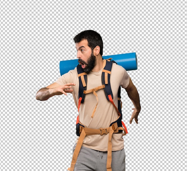 Wanderer Mann zu Fuß