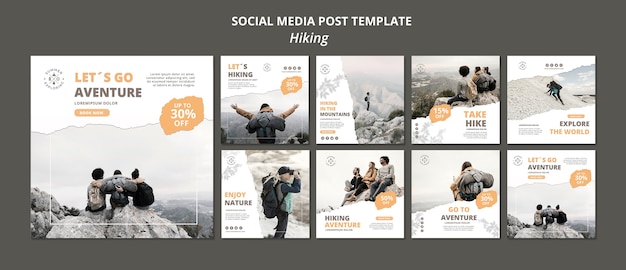 Wandern Social Media Post Vorlage