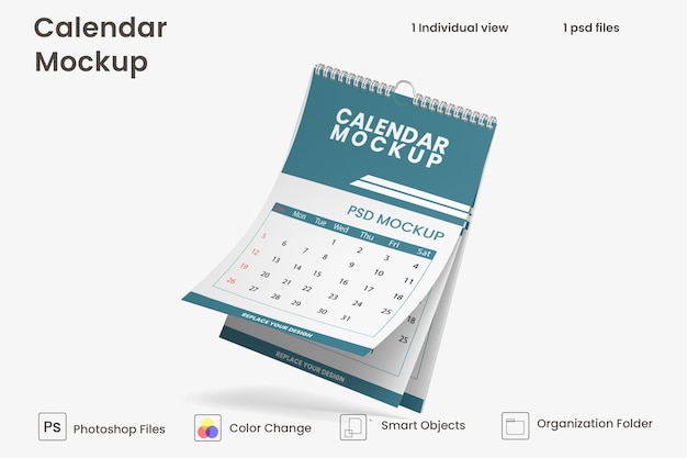 Wandkalender-mockup premium psd