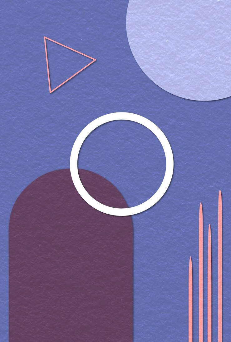 PSD wandkunst abstrakte geometrische formen und linien mit texturierter wirkung lila hintergrund