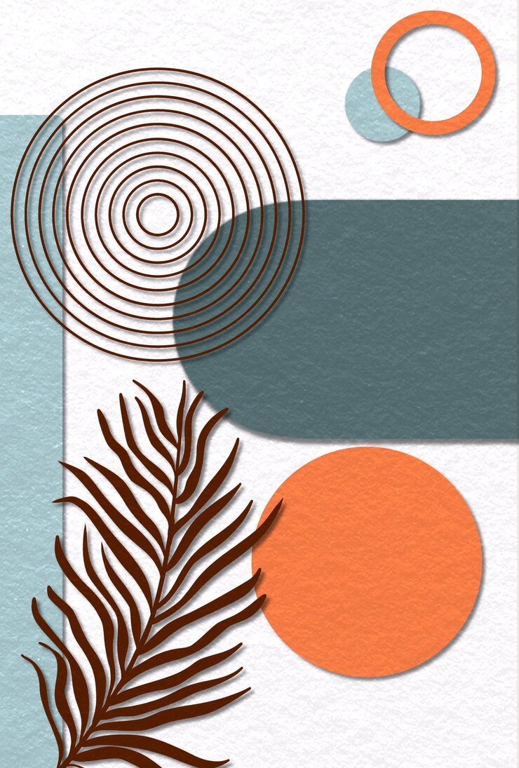 PSD wandkunst im abstrakten stil geometrische formen und linien auf einem strukturierten hintergrund