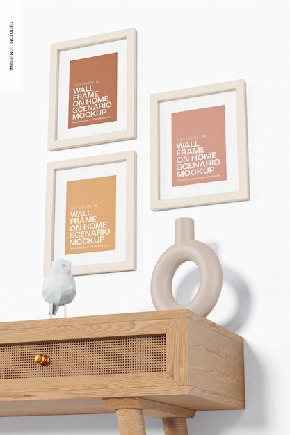 Wandrahmen auf Home Scenario Mockup