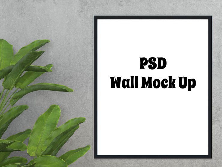 PSD wandrahmen mock-up-vorlage