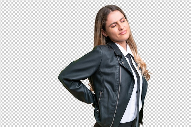 Wanita Uruguay cantik dengan latar belakang terisolasi