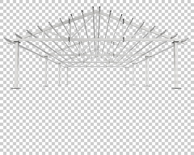 warehouse frame isolated on transparent background 3d rendering illustration