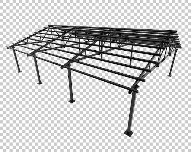 Warehouse frame isolated on transparent background 3d rendering illustration