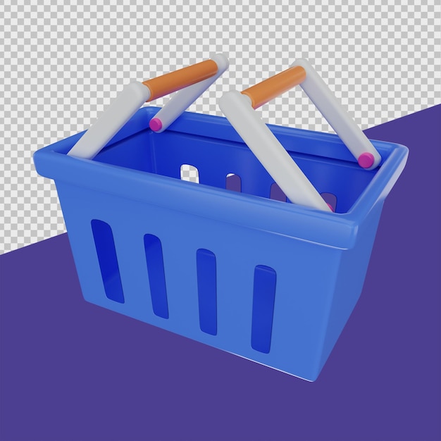 PSD warenkorb 3d online shopping illustrationen