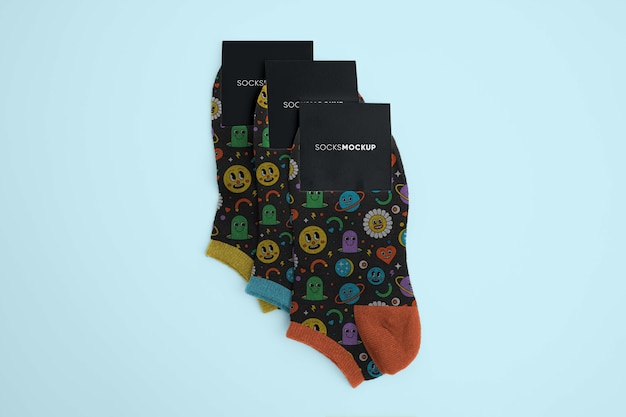 Warme Socken-Mockup-Design