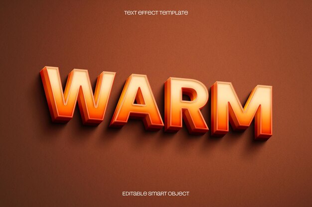 Warmer 3D-Text-Effekt für Marketing und Werbung