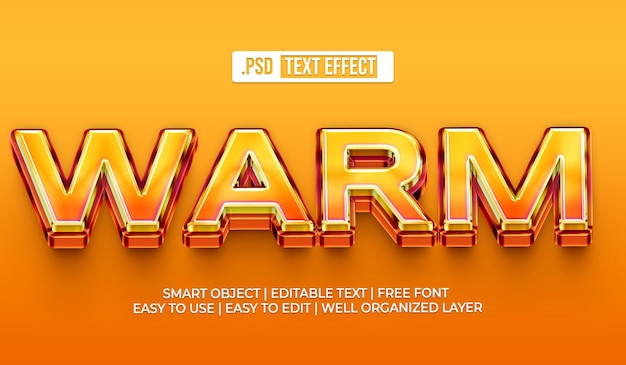 Warmer Textstil-Effekt