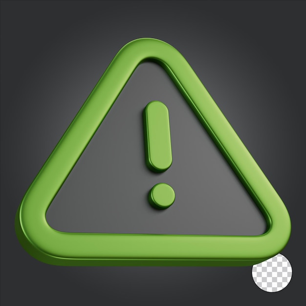 Warning sign 3d icon