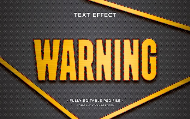 Warning text effect
