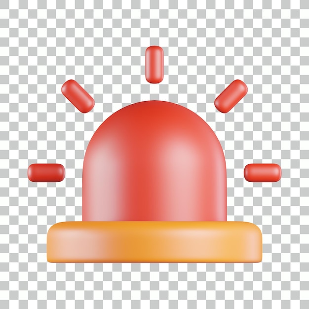 Warnleuchte notfall 3d-symbol