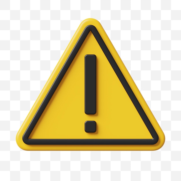 Warnschild 3D