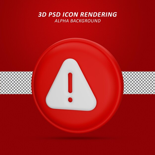 Warnung 3d-render-symbol für komposition