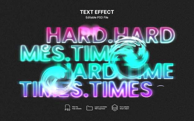 PSD warp-text-effekt