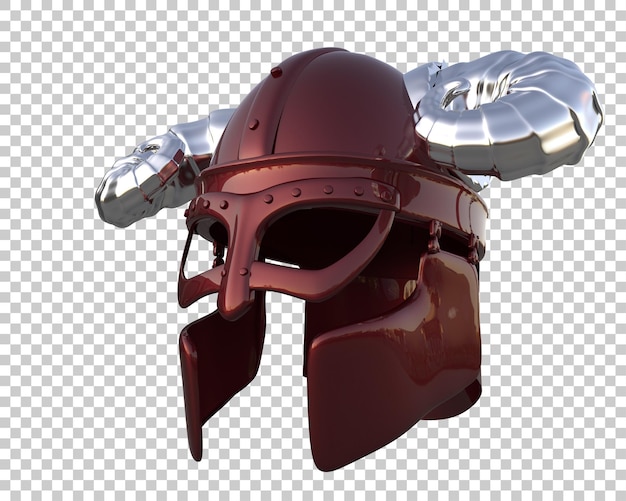 warrior helmet isolated on background 3d rendering illustration