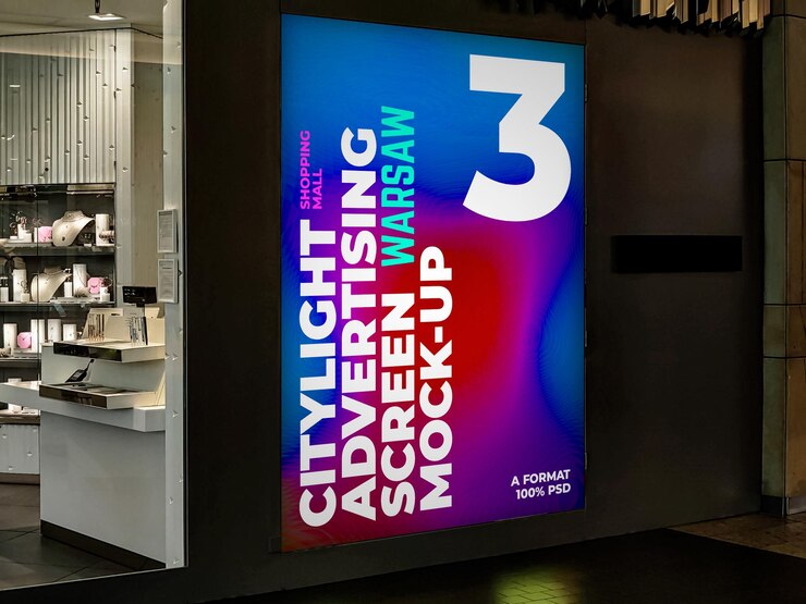 PSD warsaw citylight advertising screen mockup 12 v4 1