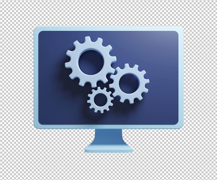 PSD wartungsservice 3d illustration