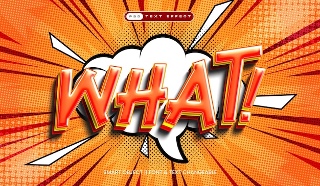 Was für ein Comic-Stil, ein bearbeitbarer Text-Effekt