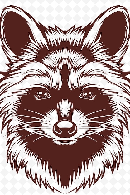 PSD waschbär mit banditenmaske und schleichendem ausdruck poster de animals sketch art vector collections