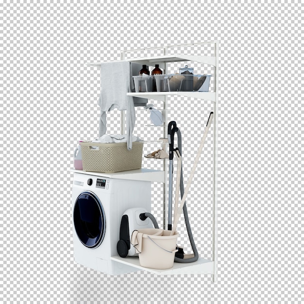 PSD waschmaschine in 3d rendern