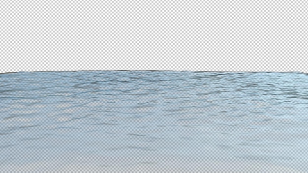 Wasser kräuselt Oberfläche isoliert 3D-Render