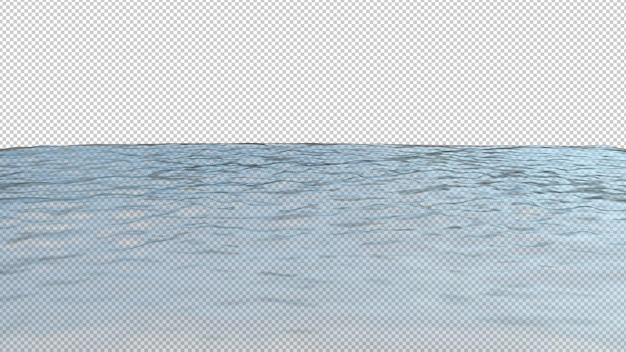 PSD wasser kräuselt oberfläche isoliert 3d-render