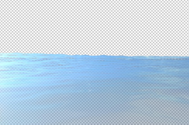 Wasser kräuselt oberfläche isoliert 3d-render