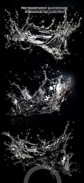 Wasser spritzt Wasserkonzepte reine natürliche Wasserwellen gesundes Getränkekonzept Transparenter Hintergrund