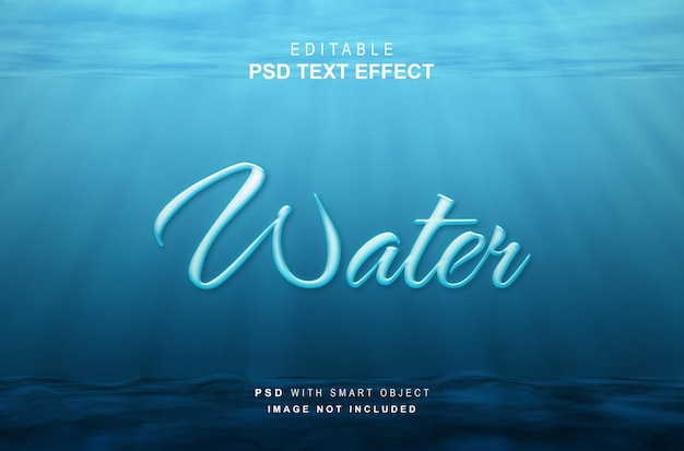 PSD wasser-text-effekt