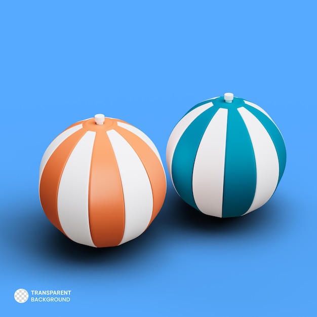 Wasserball-symbol isoliert 3d-render-illustration