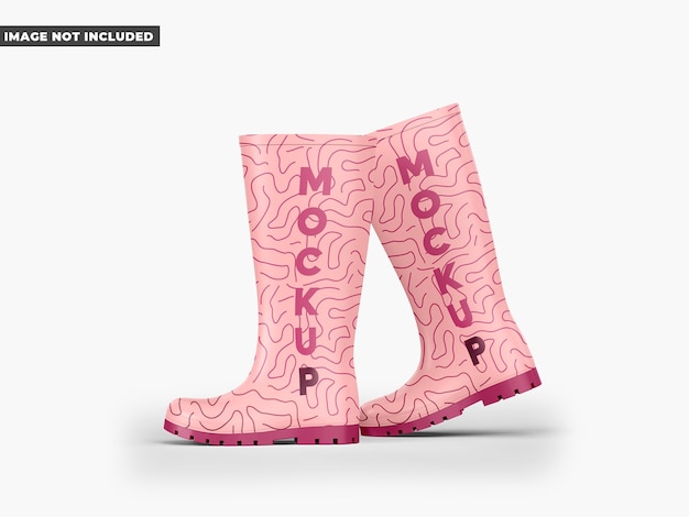Wasserdichte Gummi-Stiefel-Mockup