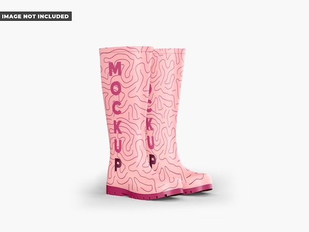 Wasserdichte Gummi-Stiefel-Mockup