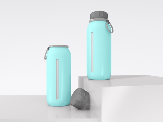 Wasserflaschen-Branding-Mockup