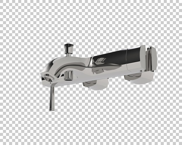 Wasserhahn isoliert auf durchsichtigem Hintergrund 3D-Rendering-Illustration