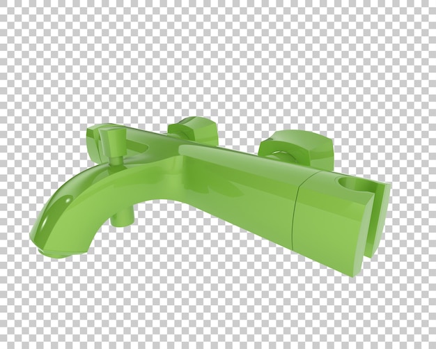 Wasserhahn isoliert auf durchsichtigem Hintergrund 3D-Rendering-Illustration