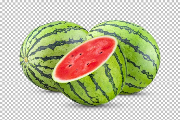 Wassermelone isoliert auf Alpha-Schicht