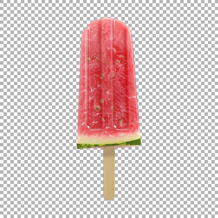 PSD wassermelonen-eis auf durchsichtigem hintergrund ai generiert