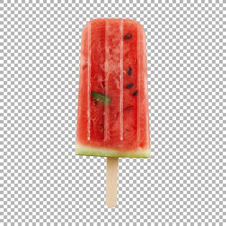 PSD wassermelonen-eis auf durchsichtigem hintergrund ai generiert