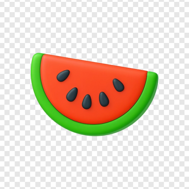 Wassermelonen-Schnitt 3D-Iko