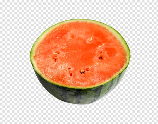 Wassermelonenscheibe isoliert auf transparentem Hintergrund