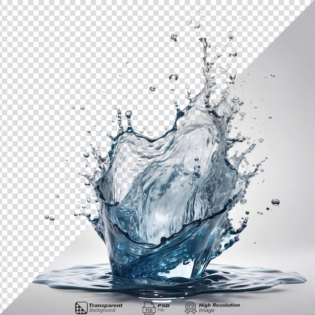 Wasserspritz auf durchsichtigem Hintergrund isoliert