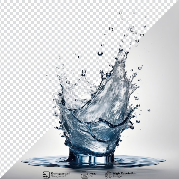 Wasserspritz auf durchsichtigem Hintergrund isoliert