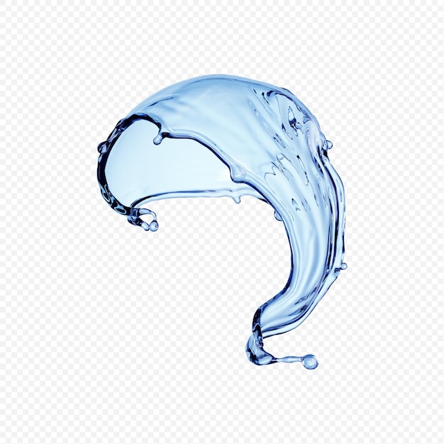 Wasserspritz durchsichtig isoliert
