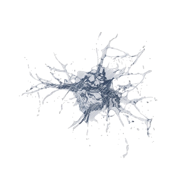 Wasserspritzer isolierte transparente Hintergrundzeichnung